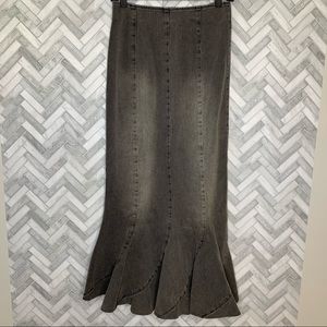 Vintage Newport News Jeanology mermaid jean skirt